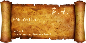Pók Anita névjegykártya